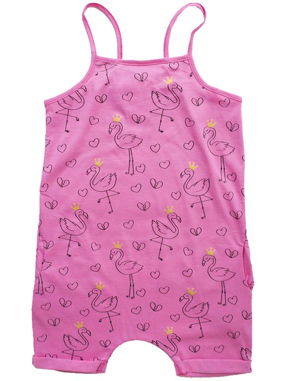 Frankie & Sue, Baby Girl Apparel - Rompers,  Georgia Baby Jumper - Watermelon Flamingo