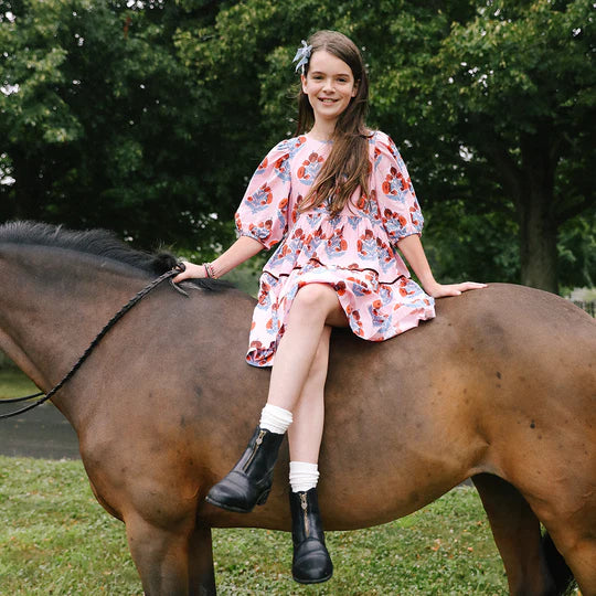 Girls Maribelle Dress - Bubblegum Flower - Eden Lifestyle