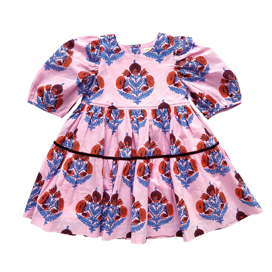 Girls Maribelle Dress - Bubblegum Flower - Eden Lifestyle