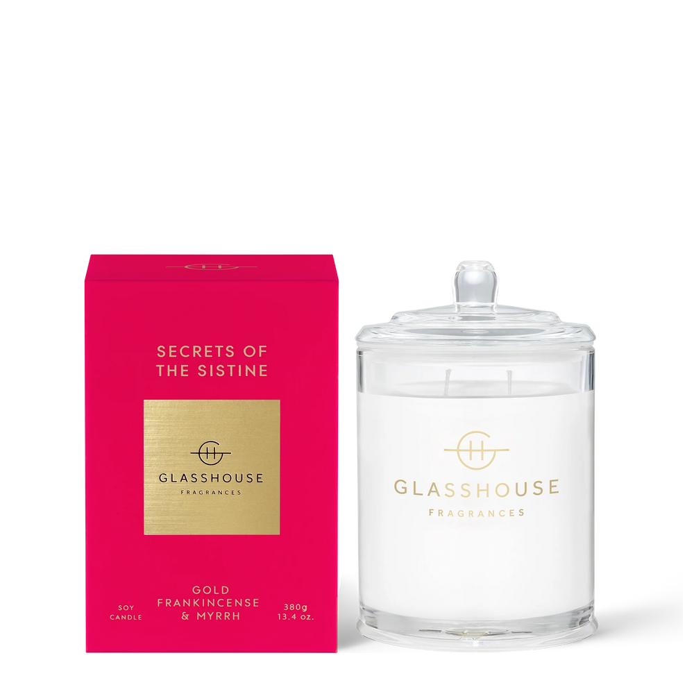Glasshouse Fragrances - Secrets of the Sistine Candle - Eden Lifestyle