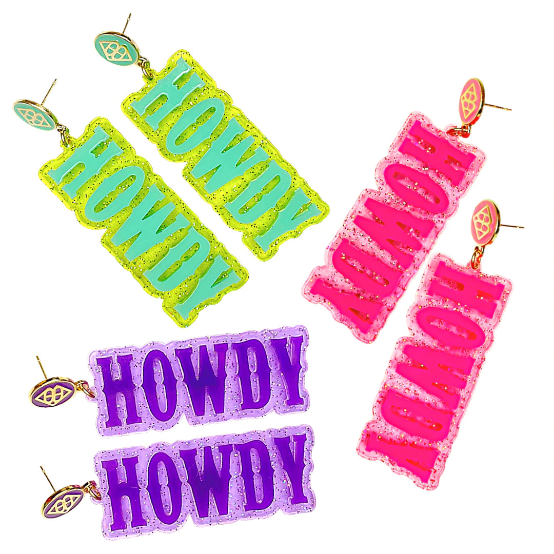 Glitter Howdy Earrings - Eden Lifestyle