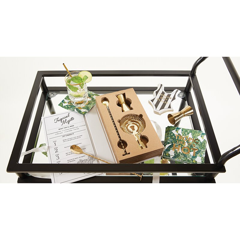 Gold Barware Cardboard Book Set - Eden Lifestyle