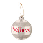 Gray Buffalo Check Ball Ornament - Eden Lifestyle