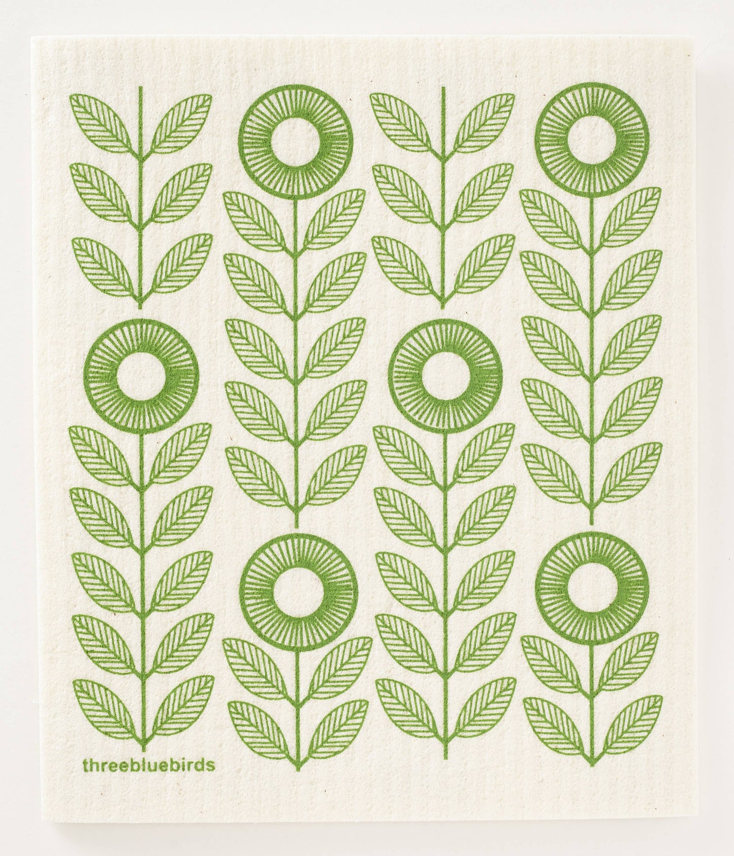 Green Sunflowers Swedish Dishcloth - Eden Lifestyle