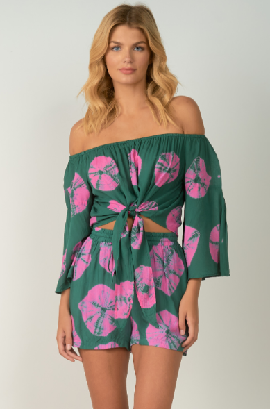 Green Tie Top - Eden Lifestyle