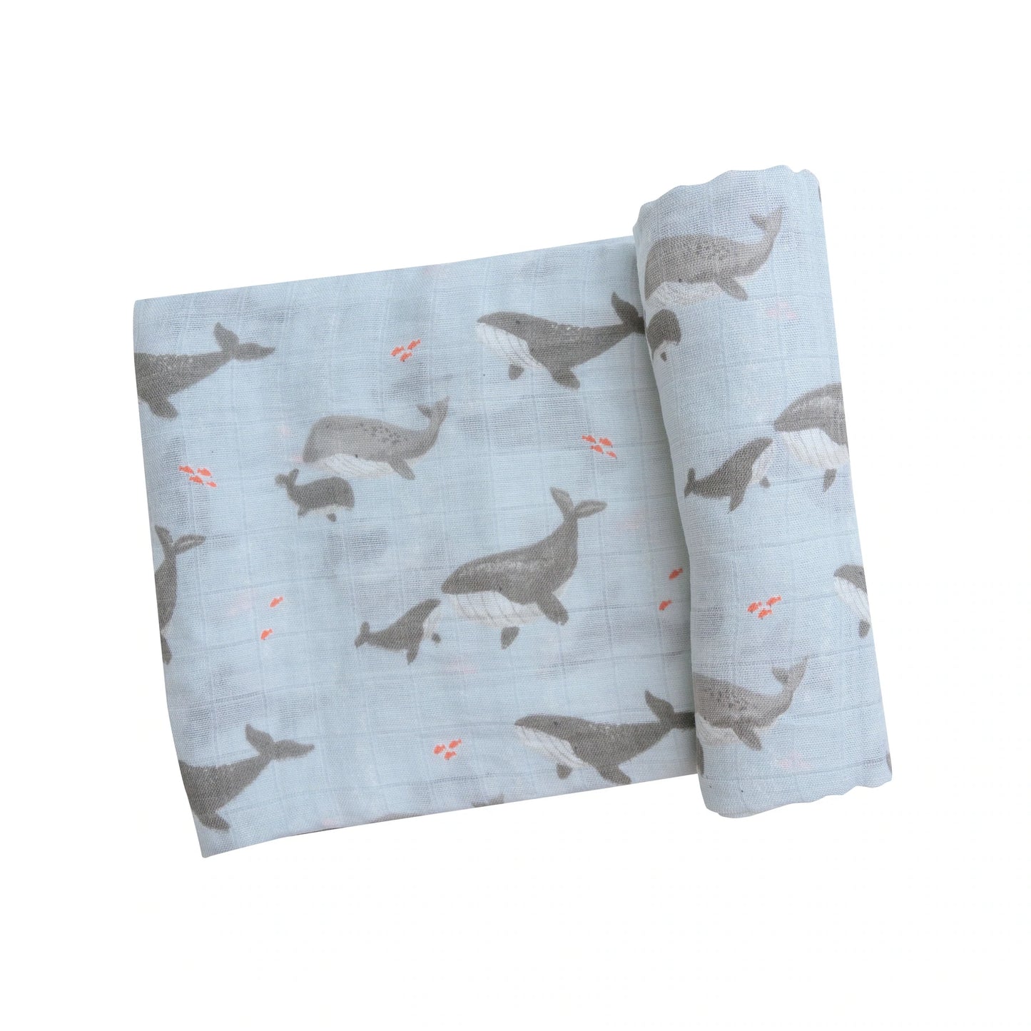 Grey Whales Swaddle Blanket - Eden Lifestyle