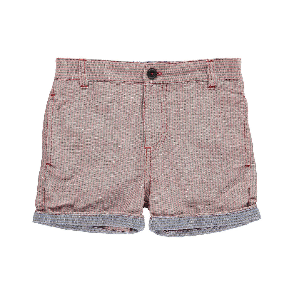 Me & Henry, Boy - Shorts,  Me & Henry | Red/Grey Woven Shorts