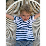 Me & Henry, Boy - Tees,  Me & Henry | Navy Handpainted Stripe Tee