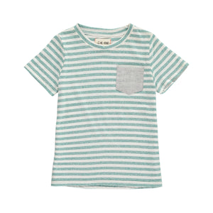 Me & Henry, Boy - Tees,  Me & Henry | Green Handpainted Stripe Tee