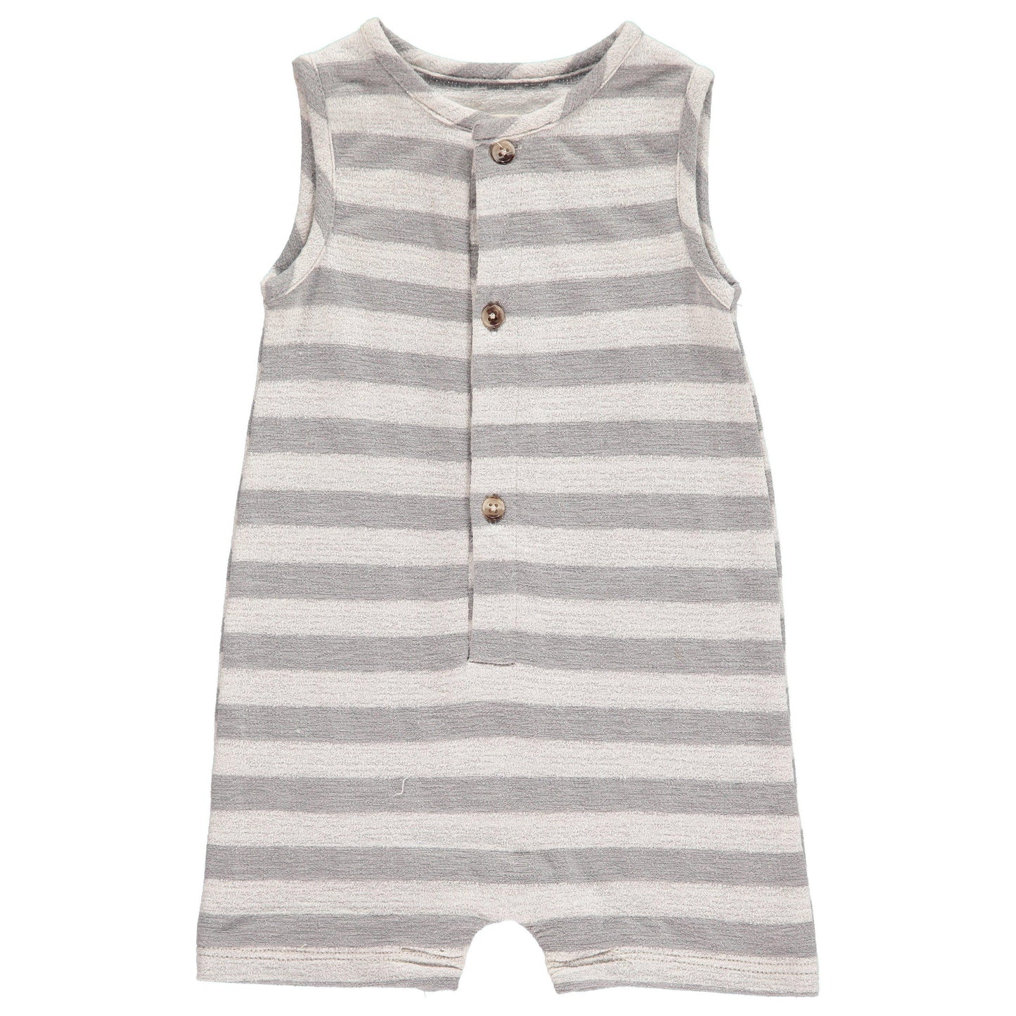 Me & Henry, Baby Boy Apparel - Rompers,  Me & Henry | Grey Striped Jersey Playsuit