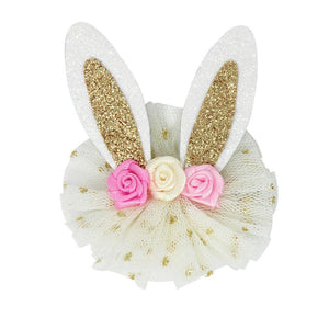 Eden Lifestyle, Accessories - Bows & Headbands,  Floral Bunny Hair Clips