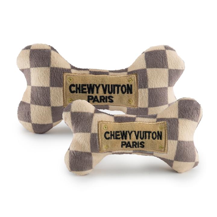 Haute Diggity Dog, Home - Pet,  Dog Plush Toy - Checker Chewy Vuiton Bone Toy