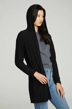Hooded Open Duster Cardigan with Pockets - Eden Lifestyle