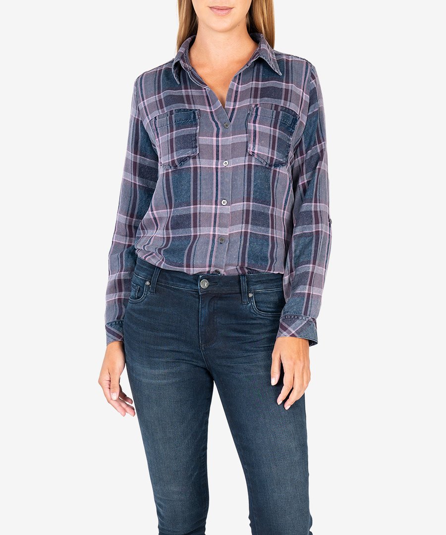 KUT from the Kloth, Women - Shirts & Tops,  KUT from the Kloth |  Hannah Plaid Top