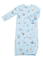 Angel Dear, Baby Boy Apparel - One-Pieces,  Gown with Beanie Set in Happy Ocean
