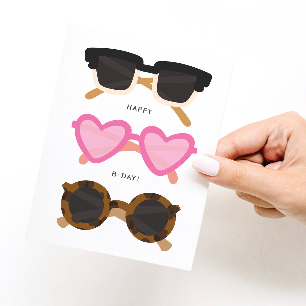 Happy B-Day Sunglasses Greeting Card - Eden Lifestyle