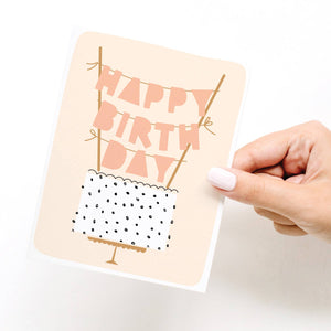 Happy Birthday Cake Topper Greeting Card - Eden Lifestyle