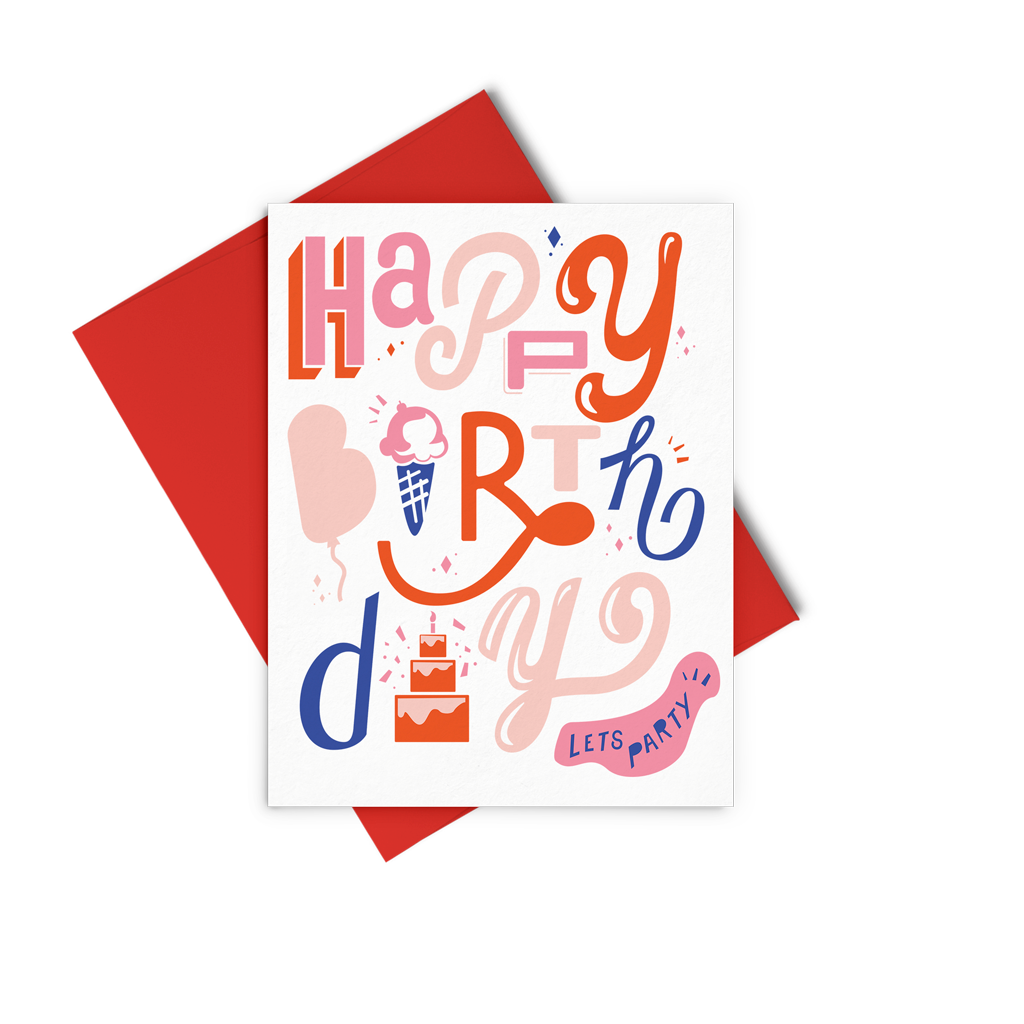 Eden Lifestyle, Gifts - Greeting Cards,  Happy Birthday Letters Greeting Card