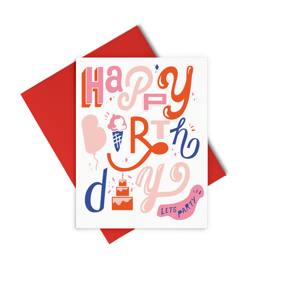 Eden Lifestyle, Gifts - Greeting Cards,  Happy Birthday Letters Greeting Card