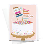 Happy Birthday Sprinkle Cake Greeting Card - Eden Lifestyle