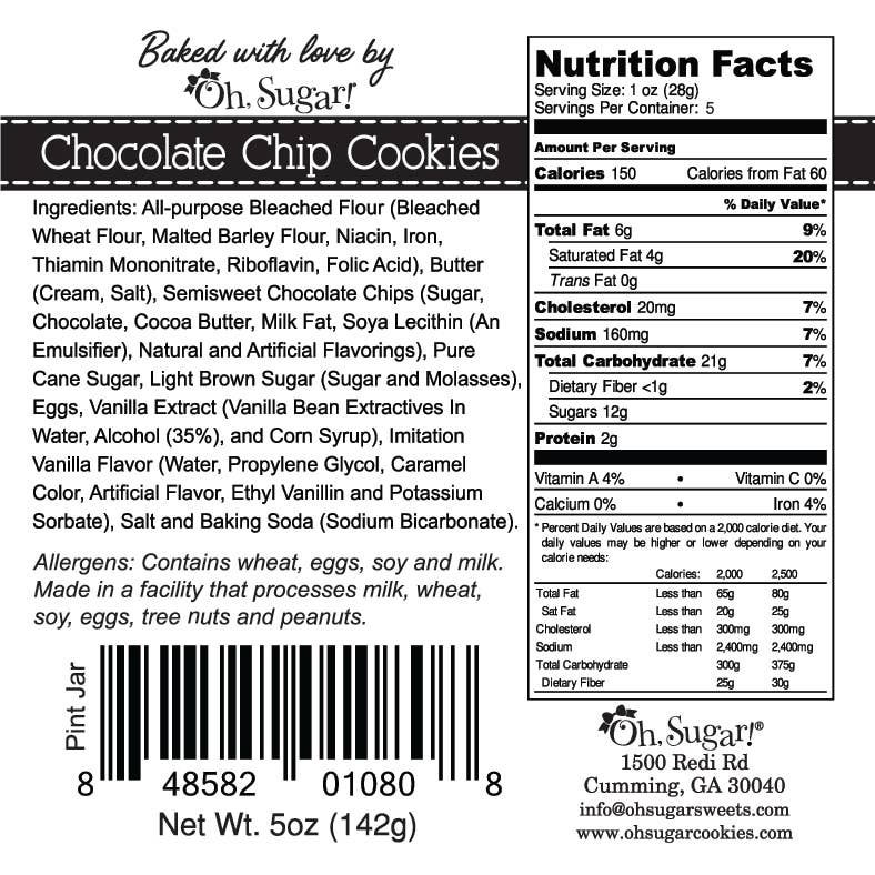 Eden Lifestyle, Home - Food & Drink,  Happy Dot Chocolate Chip Cookies - Pint Jars