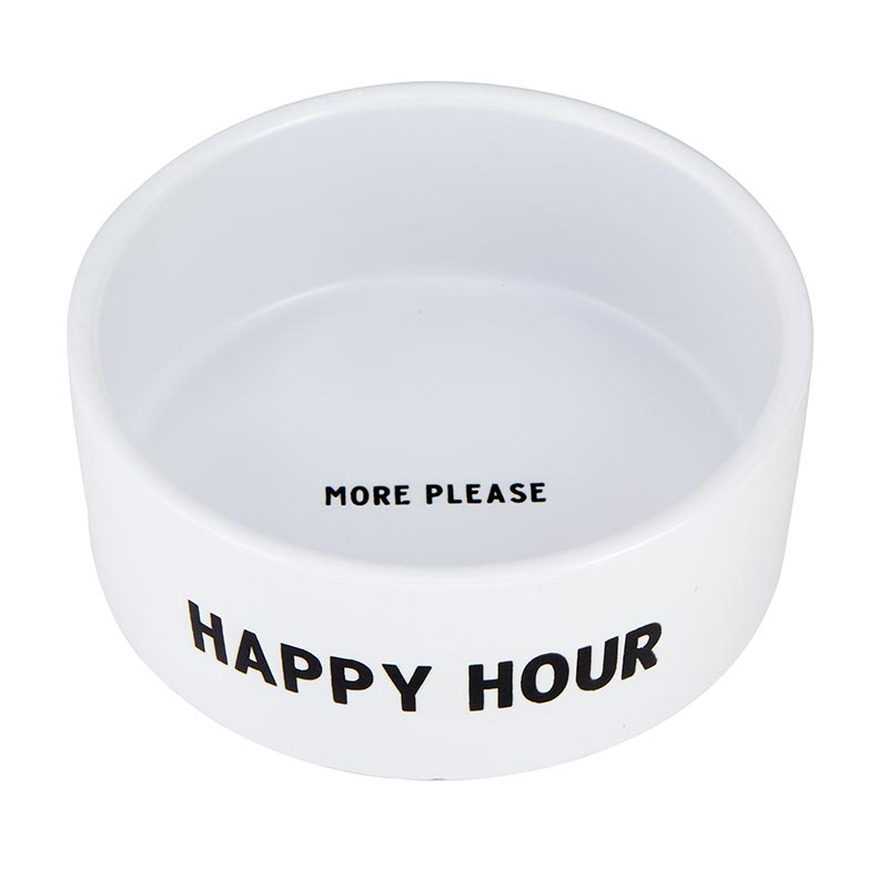 Happy Hour Ceramic Pet Bowl - Eden Lifestyle