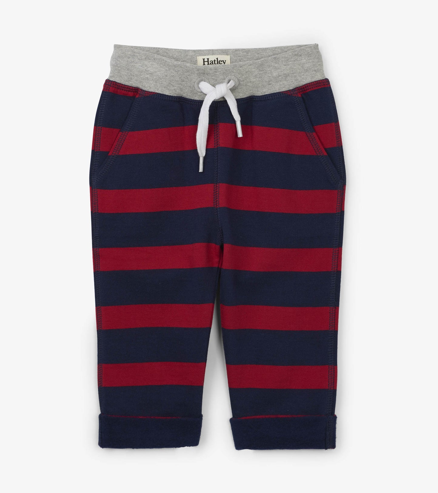 Hatley, Baby Boy Apparel - Pants,  Hatley Crimson Stripe Baby Jogger