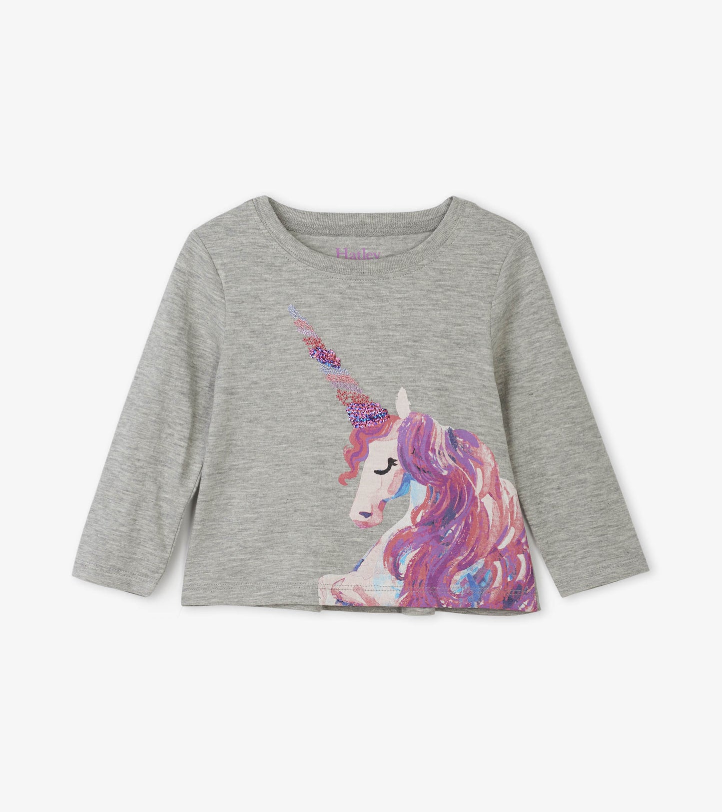Hatley, Girl - Tees,  Hatley Enchanted Unicorn Long Sleeve Baby Tee