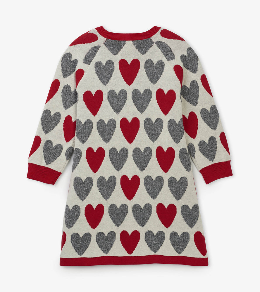 Hatley, Girl - Dresses,  Hatley Festive Hearts Sweater Dress