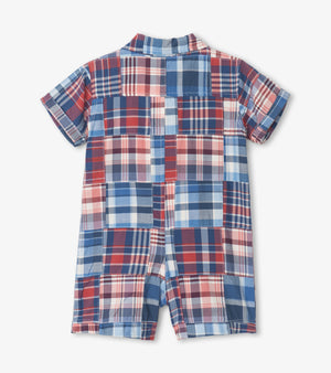 Hatley, Baby Boy Apparel - Rompers,  Hatley Madras Plaid Baby Woven Romper