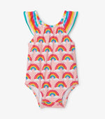 Hatley, Baby Girl Apparel - Swimwear,  Hatley Magical Rainbows Baby Ruffle Swimsuit