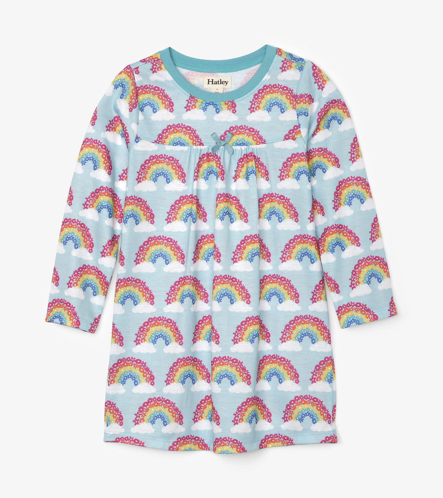 Hatley, Girl - Pajamas,  Hatley Magical Rainbows Long Sleeve Nightdress
