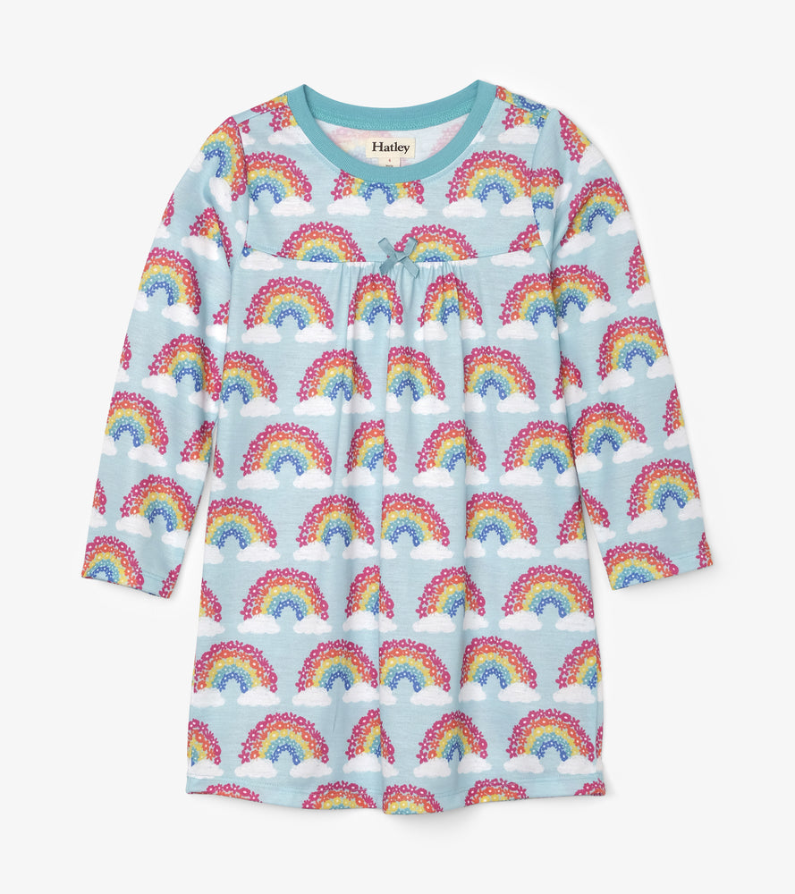Hatley, Girl - Pajamas,  Hatley Magical Rainbows Long Sleeve Nightdress