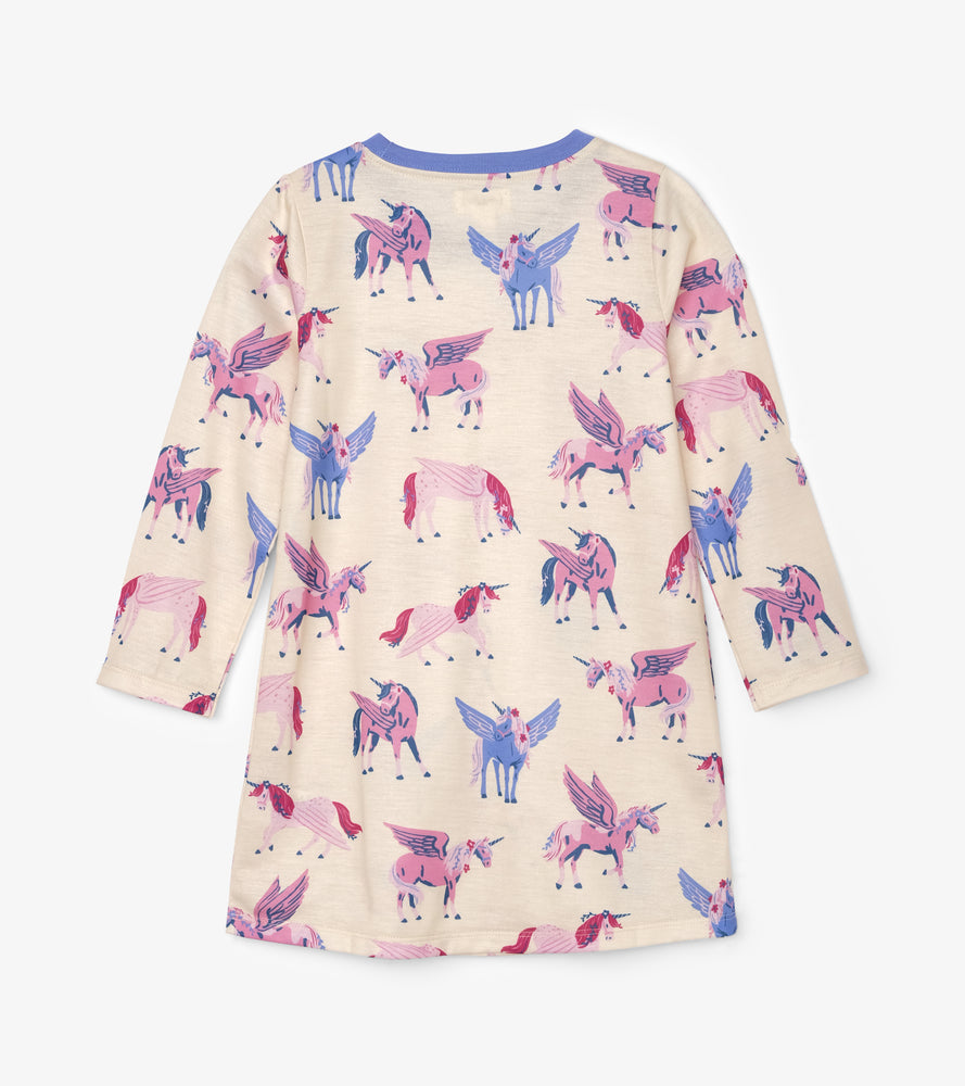 Hatley, Girl - Pajamas,  Hatley Mystical Unicorns Long Sleeve Nightdress