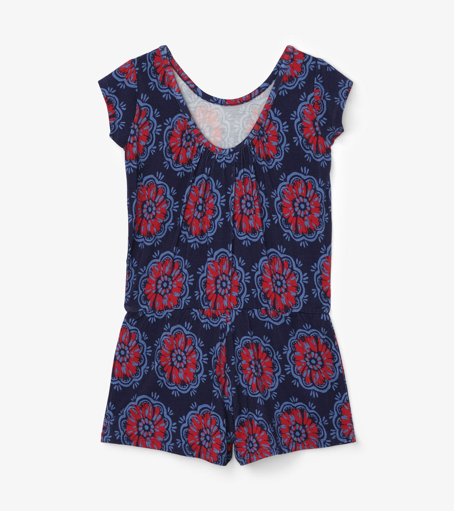 Hatley, Girl - Rompers,  Hatley Painted Poppies Faux Dress Romper