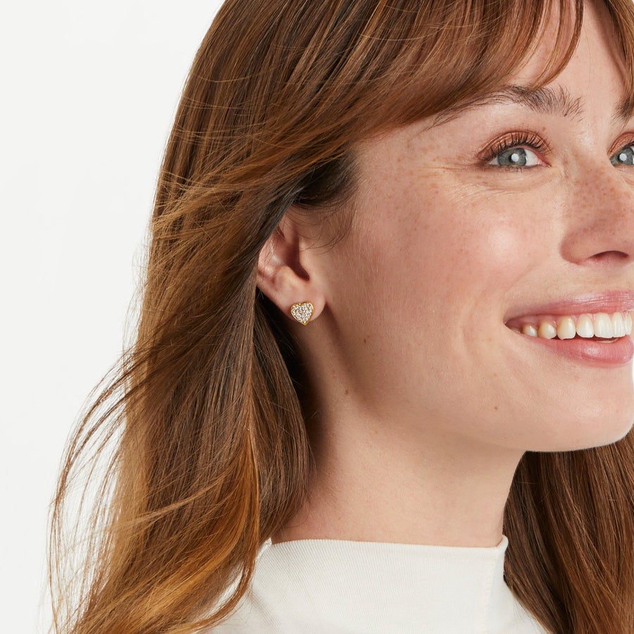 Julie Vos Heart Pavé Stud - Eden Lifestyle