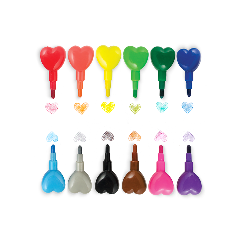 Ooly, Gifts - Kids Misc,  Heart to Heart Stacking Crayons