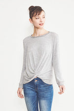 Week&, Women - Shirts & Tops,  Heather Grey Long Sleeve Sweater