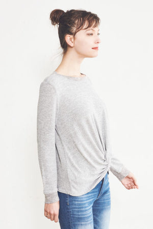 Week&, Women - Shirts & Tops,  Heather Grey Long Sleeve Sweater
