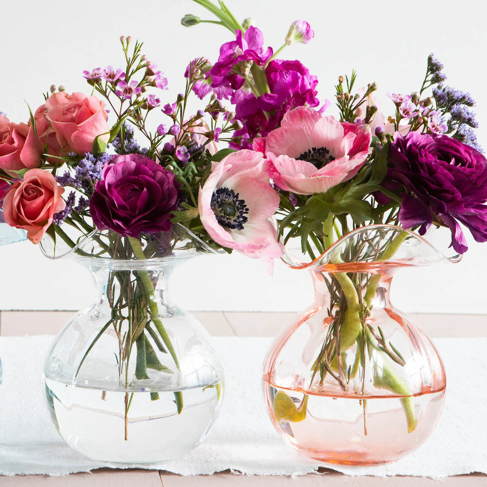 Hibiscus Glass Pink Bud Vase - Eden Lifestyle