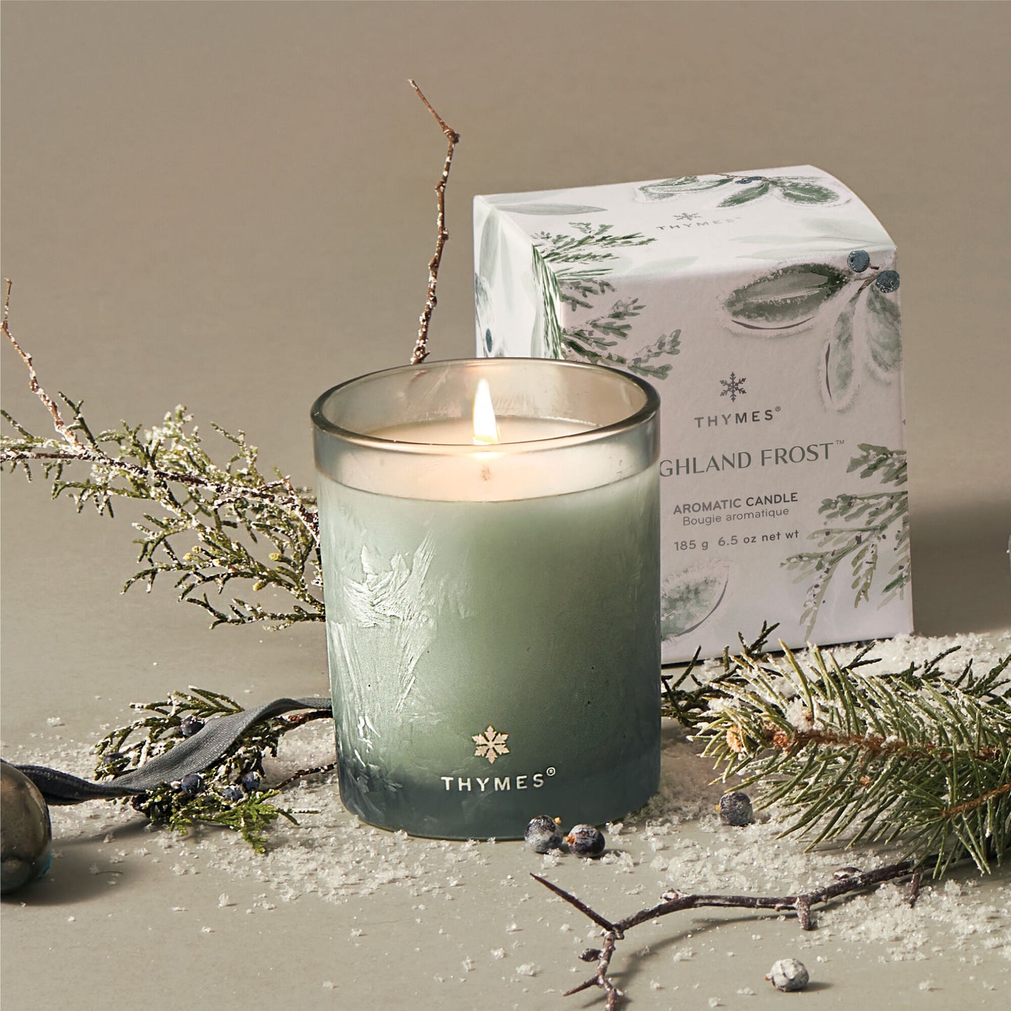 Thymes Highland Frost Boxed Candle - Eden Lifestyle