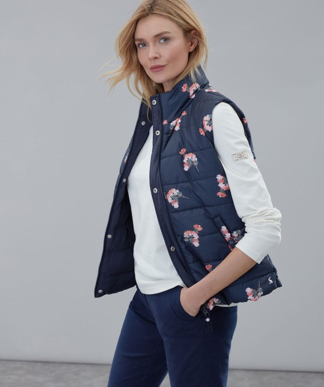 Joules, Women - Outerwear,  Joules Holbrook Reversible Vest Marine Navy