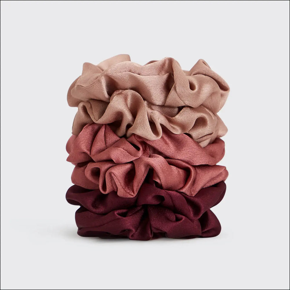 Mulberry Spice Holiday Satin Scrunchies 6pc - Eden Lifestyle