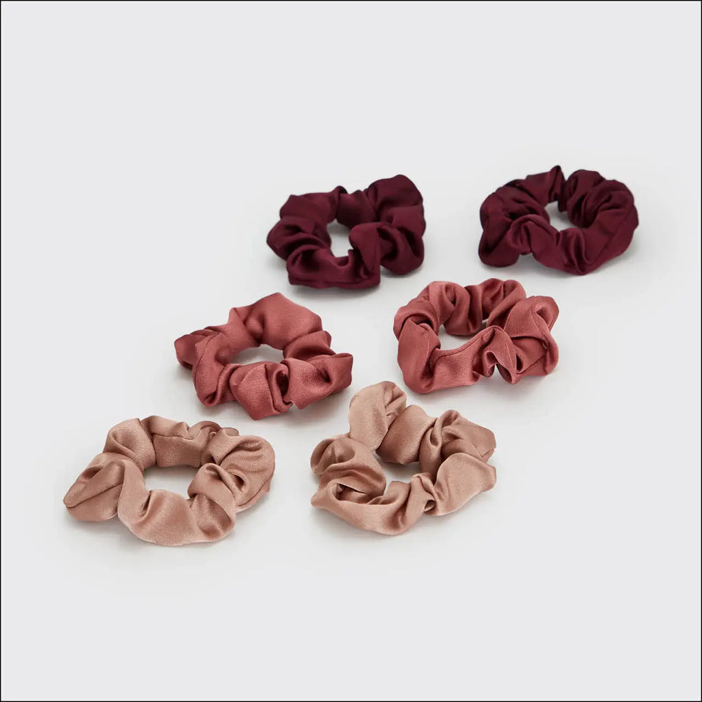 Mulberry Spice Holiday Satin Scrunchies 6pc - Eden Lifestyle