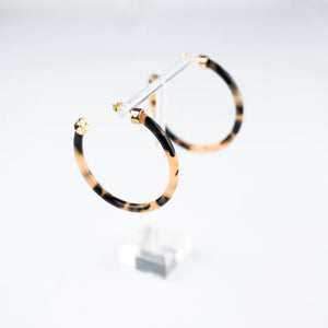 Hoops - Tortoise Shell Hoo Hoop Earring - Eden Lifestyle