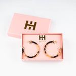 Hoops - Tortoise Shell Hoo Hoop Earring - Eden Lifestyle