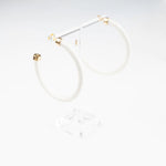 Hoops - White Hoo Hoop Earring - Eden Lifestyle