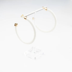 Hoops - White Hoo Hoop Earring - Eden Lifestyle