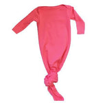 Aspen Lane, Baby Girl Apparel - Pajamas,  Aspen Lane Baby Knotted Gown - Hot Pink