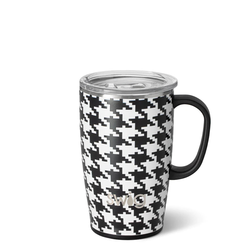 Houndstooth Travel Mug (18oz) - Eden Lifestyle